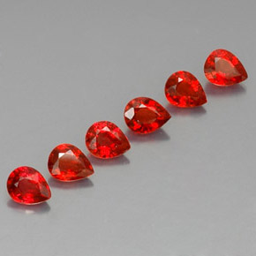1.69 ctw Red Sapphire Stones, Natural Sapphire in Pear Facet Shape for Sale