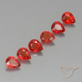 1.99 ctw Red Sapphire Stones, Natural Sapphire in Pear Facet Shape for Sale