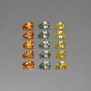 3.30 ct Multicolor Sapphire Gemstone, Sapphire Gem in Pear Facet Shape for Sale.