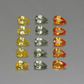 3.30 ct Multicolor Sapphire Stone, Natural Sapphire in Pear Facet Shape for Sale