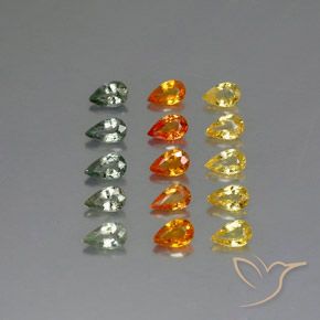 Multicolor Zafiro Gema - 0.3ct Corte en forma de pera (ID: 324893)