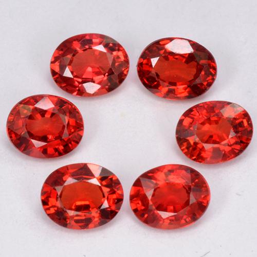 1.95 ctw Orange Sapphire Gemstones, Sapphire Gems in Oval Facet Shape for Sale.