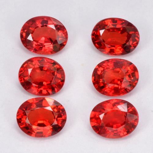 1.95 ctw Orange Sapphire Stones, Natural Sapphire in Oval Facet Shape for Sale