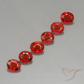 2.05 ctw Red Sapphire Stones, Natural Sapphire in Oval Facet Shape for Sale
