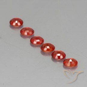 Sapphire Gemstones in 4.5 x 3.7 mm Size for Sale, Sapphire Stones in Bright Red Color