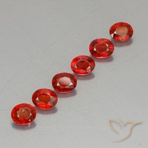 2.12 ctw Red Sapphire Stones, Natural Sapphire in Oval Facet Shape for Sale