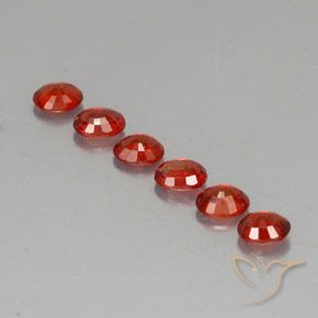 Sapphire Gemstones in 4.6 x 3.7 mm Size for Sale, Sapphire Stones in Bright Red Color