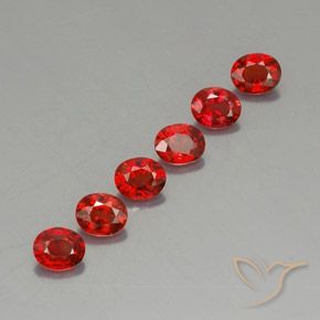 1.81 ctw Red Sapphire Stones, Natural Sapphire in Oval Facet Shape for Sale