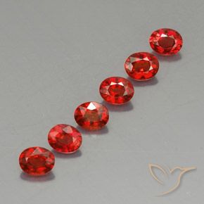 2.27 ctw Red Sapphire Stones, Natural Sapphire in Oval Facet Shape for Sale
