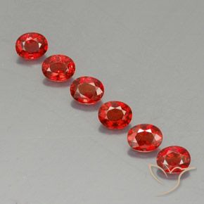 Bright Red Saphir Edelstein - 0.4ct Oval facettiert (ID: 324954)