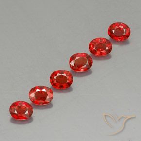 2.08 ctw Red Sapphire Stones, Natural Sapphire in Oval Facet Shape for Sale