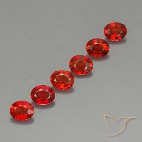 2.02 ctw Red Sapphire Stones, Natural Sapphire in Oval Facet Shape for Sale