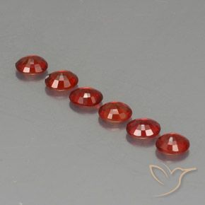Sapphire Gemstones in 4.5 x 3.7 mm Size for Sale, Sapphire Stones in Bright Red Color