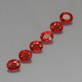 2.08 ctw Red Sapphire Stones, Natural Sapphire in Oval Facet Shape for Sale