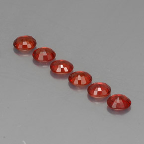 Sapphire Gemstones in 4.5 x 3.7 mm Size for Sale, Sapphire Stones in Bright Red Color