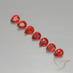 Rojo claro Zafiro Gema - 0.3ct Corte en forma de pera (ID: 325038)