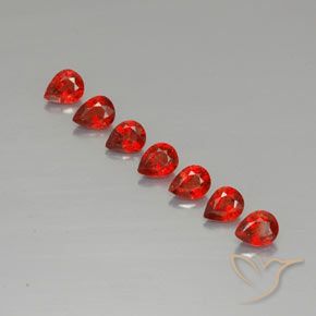 Rojo claro Zafiro Gema - 0.3ct Corte en forma de pera (ID: 325040)