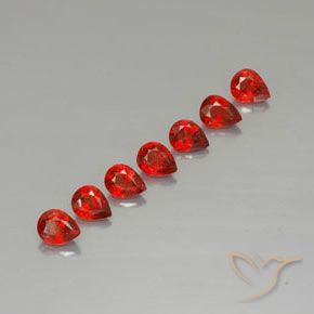 1.97 ctw Red Sapphire Stones, Natural Sapphire in Pear Facet Shape for Sale