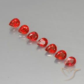 Rojo claro Zafiro Gema - 0.3ct Corte en forma de pera (ID: 325042)