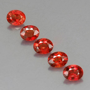 Bright Red Сапфир Камень - 0.3ct Фасетный Овал (ID: 325072)