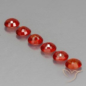 Sapphire Gemstones in 4.6 x 3.7 mm Size for Sale, Sapphire Stones in Bright Red Color