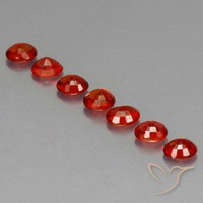 Sapphire Gemstones in 4.6 x 3.7 mm Size for Sale, Sapphire Stones in Bright Red Color
