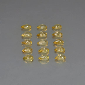Sapphire Gemstone in 4.9 x 3 mm Size for Sale, Sapphire Stone in Yellow Golden Color