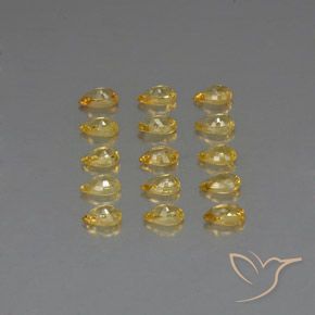 Sapphire Gemstones in 4.8 x 3.2 mm Size for Sale, Sapphire Stones in Medium Golden Color