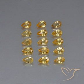 Golden Orange Sapphire Gem - 0.3ct Pear Facet (ID: 325165)