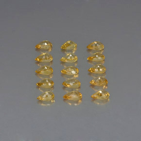 Sapphire Gemstone in 5 x 3 mm (calibrated) Size for Sale, Sapphire Stone in Yellow Golden Color