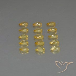 Sapphire Gemstones in 5 x 3 mm (calibrated) Size for Sale, Sapphire Stones in Medium Golden Color