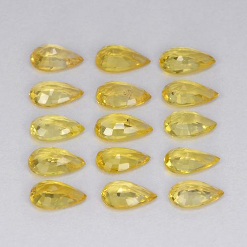 Sapphire Gemstones in 4.7 x 3 mm Size for Sale, Sapphire Stones in Yellow Color