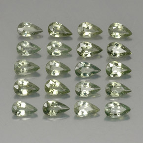 5.12 ct Green Sapphire Stone, Natural Sapphire in Pear Facet Shape for Sale