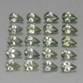 4.59 ct Green Sapphire Stone, Natural Sapphire in Pear Facet Shape for Sale