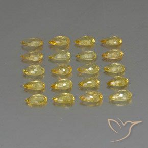 Sapphire Gemstones in 4.7 x 3 mm Size for Sale, Sapphire Stones in Yellow Color
