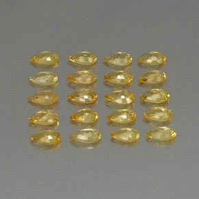 Sapphire Gemstone in 4.9 x 3.1 mm Size for Sale, Sapphire Stone in Yellow Golden Color