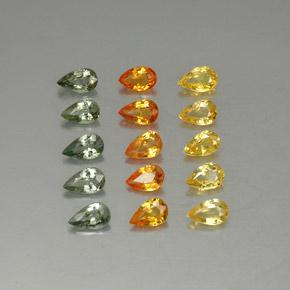 Многоцветный Сапфир Камень - 0.3ct Фасетная Груша (ID: 325282)