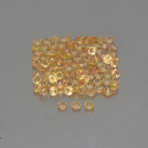 Sapphire Gemstone in 1.1 mm Size for Sale, Sapphire Stone in Yellow Golden Color