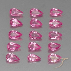 3.53 ctw Pink Sapphire Stones, Natural Sapphire in Pear Facet Shape for Sale