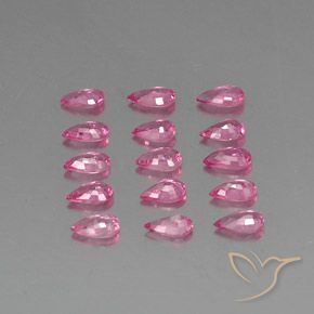 Sapphire Gemstones in 4.8 x 3.1 mm Size for Sale, Sapphire Stones in Deep Pink Color