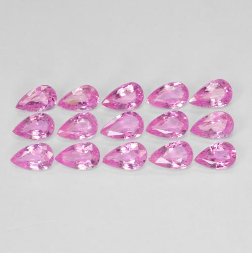 Deep Pink Sapphire Gem - 0.3ct Pear Facet (ID: 325440)