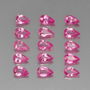 3.79 ct Pink Sapphire Stone, Natural Sapphire in Pear Facet Shape for Sale