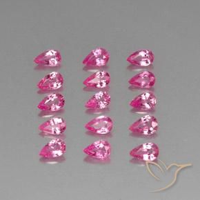3.93ctw Natural Medium-Dark Pink Sapphire, Pear Shape, VVS-VS