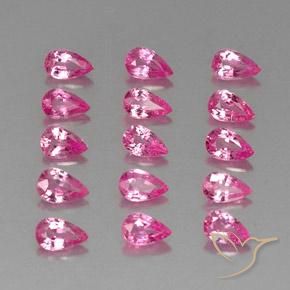 3.93 ctw Pink Sapphire Stones, Natural Sapphire in Pear Facet Shape for Sale