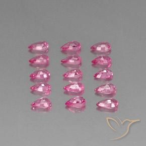 Sapphire Gemstones in 5 x 3 mm (calibrated) Size for Sale, Sapphire Stones in Medium-Dark Pink Color