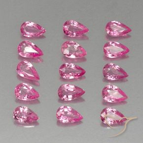 3.62 ctw Pink Sapphire Stones, Natural Sapphire in Pear Facet Shape for Sale