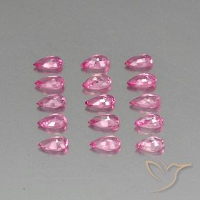 Sapphire Gemstones in 4.9 x 3.2 mm Size for Sale, Sapphire Stones in Medium Pink Color