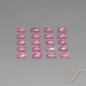 Sapphire Gemstones in 4.7 x 3.1 mm Size for Sale, Sapphire Stones in Deep Pink Color