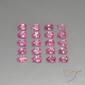5.09 ct Loose Pink Sapphire, 5.1 x 3.1 mm Pear Cut From Madagascar, Photo A