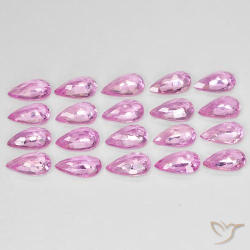 Sapphire Gemstones in 5 x 3 mm (calibrated) Size for Sale, Sapphire Stones in Light Royal Purple Pink Color